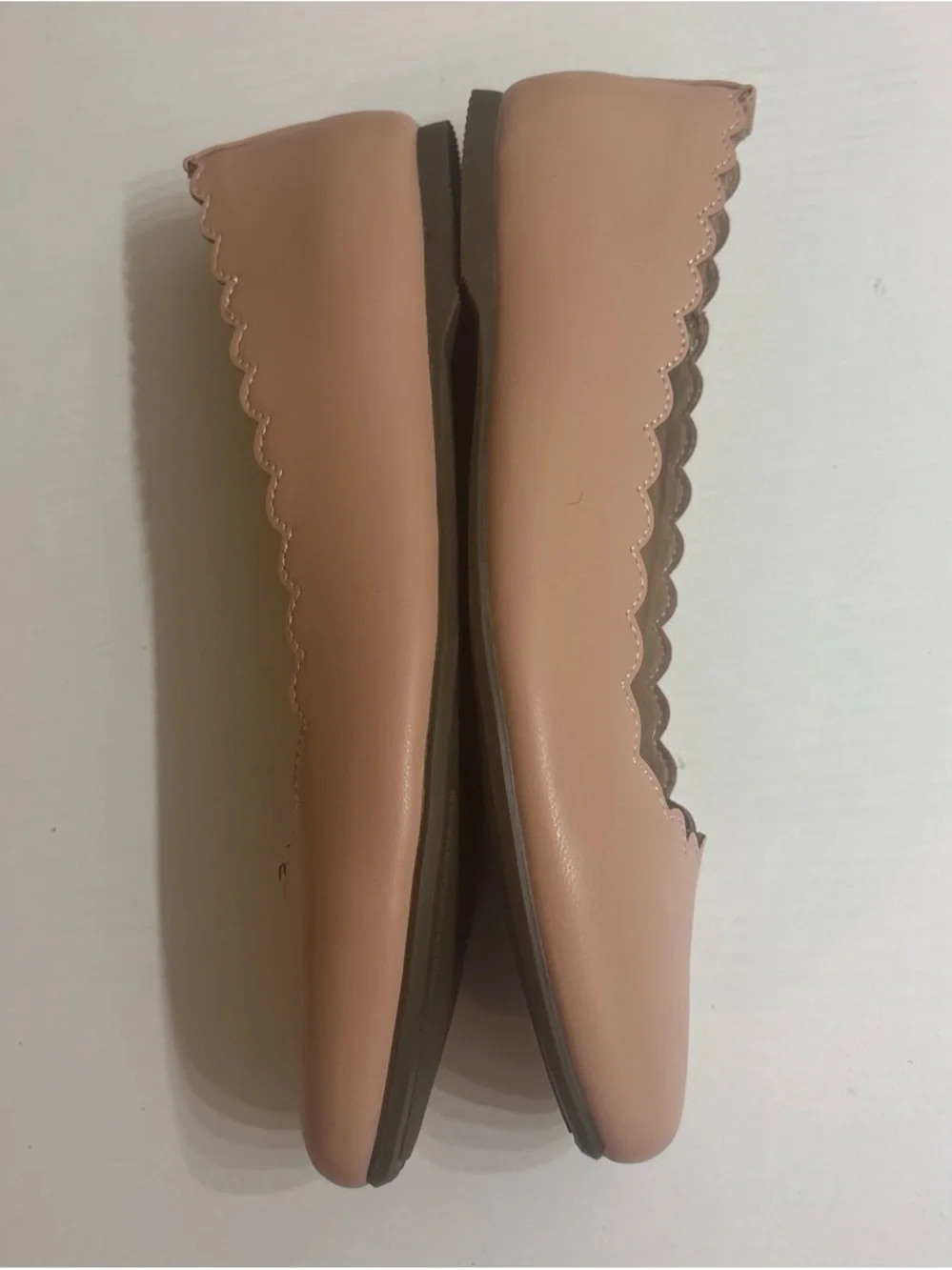 LC Lauren Conrad Blush Scalloped Ballet Flats